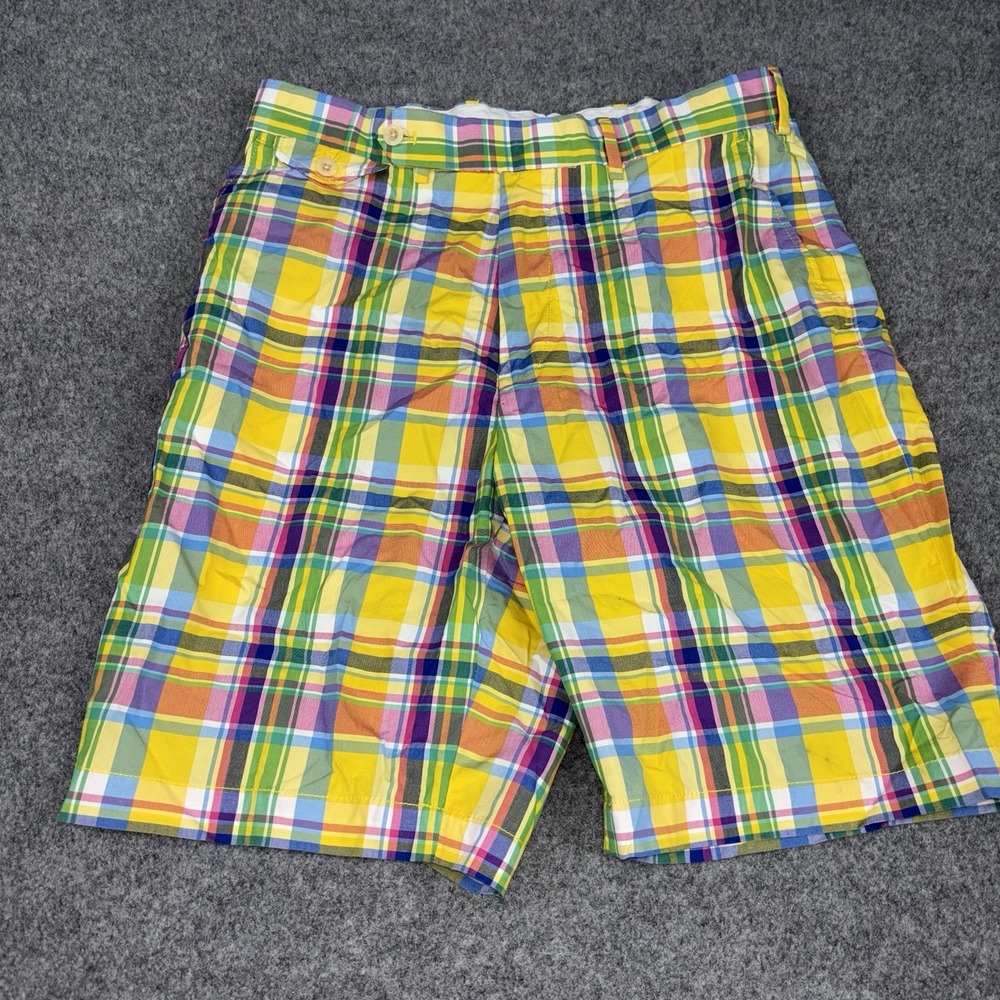 Polo Golf Ralph Lauren Shorts Mens 32 Multicolor Madras Plaid Cotton Preppy Pony